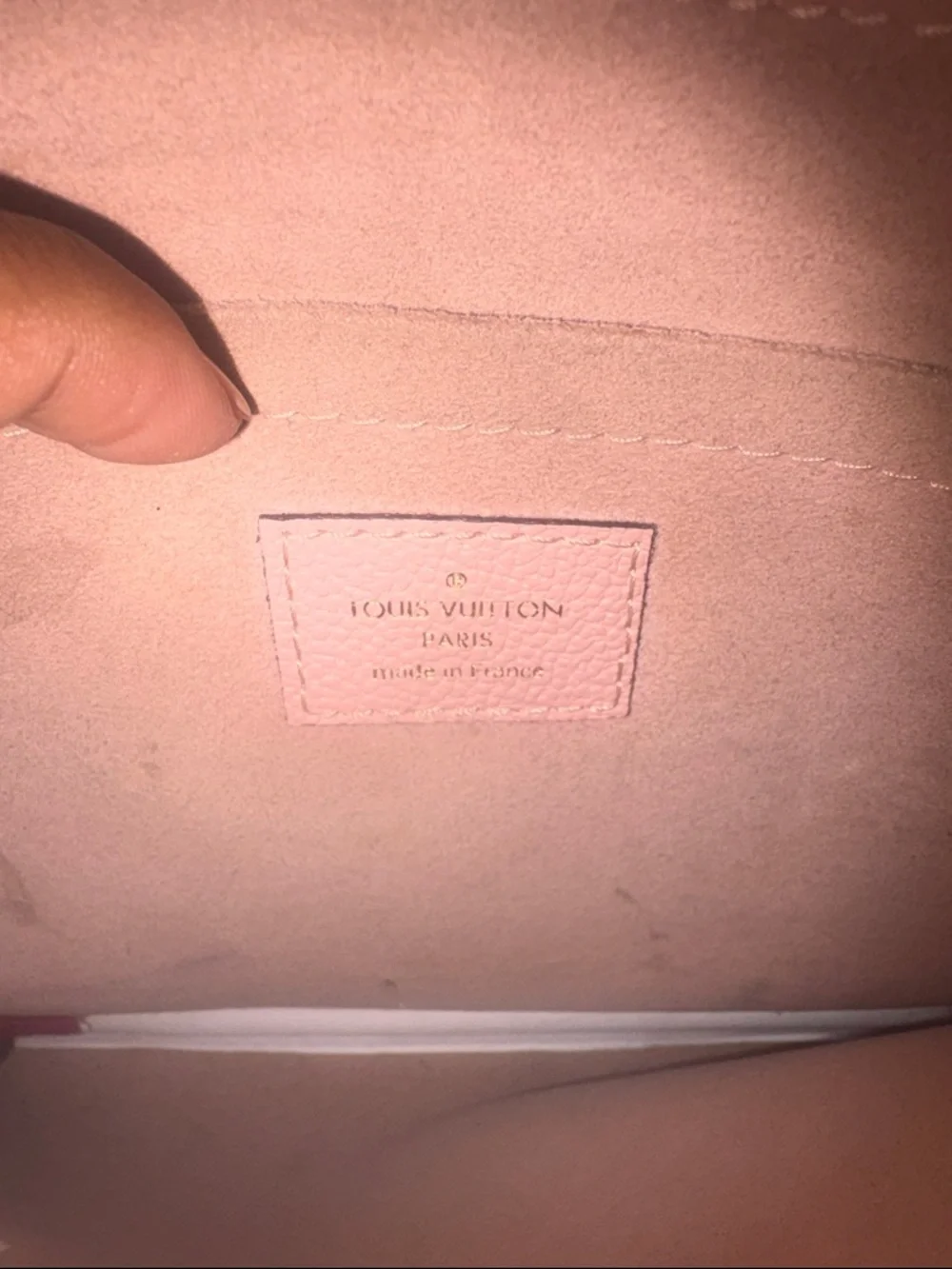 Louis Vuitton Damier Azur Clutch with Pink Trim - Picture 2 of 3